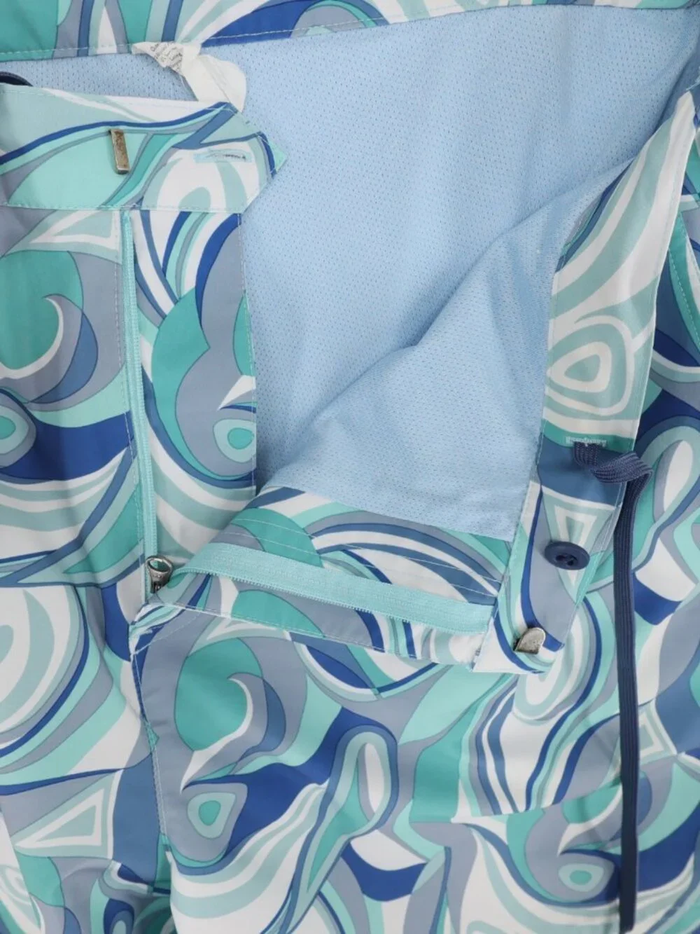 Fair Harbor Swim Trunks Mens 38 Blue Swirl Print BreezeKnit Lined Stretch